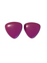 Vintage Fuchsia Triangle Stud Earrings Bold Geometric Statement 1.25 Inch - $18.00