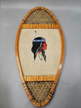 Vintage Snowshoe Decorated with a Portrait of a First Nations Man,  27&quot;*13.5&quot; - £98.29 GBP