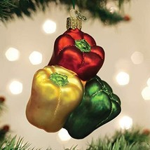 Old World Christmas Bell Peppers Blown Glass Christmas Ornament 28134 - £15.70 GBP