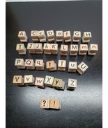 33 Letters wooden rubber ink stampers - not full alphabet - £10.83 GBP