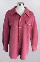 Keren Hart quilted shacket Berry - $30.00