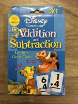 Disney Addition and Subtraction Learning Cards Numbers 36 Cards Educational - $5.95