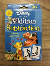 Disney Addition and Subtraction Learning Cards Numbers 36 Cards Educational - £4.44 GBP