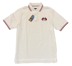 New Cremieux Men&#39;s Yacht Club Mesh Solid Short-Sleeve Polo Shirt White Medium - £38.17 GBP