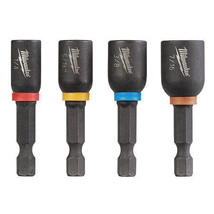 Milwaukee Tool 49-66-4562 Shockwave Magnetic Nut Driver Set, 1 7/8 In L, 4-Piece - £21.93 GBP