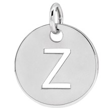 Precious Stars Unisex Sterling Silver Initial Z Disc Pendant - £18.38 GBP