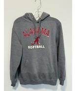 Alabama Crimson Tide Softball Hoodie Jacket SMALL Gray Retro Logo Pullover - £26.20 GBP