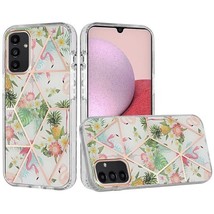 Floral IMD Chrome Design Shockproof Hybrid Case Cover Foral For Samsung A14 5G - $8.56