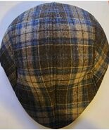 American Bears Men's Flat Cap Brown And Blue Polyester One Size Fit All - $9.89