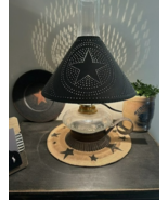 Cupid electric Oil Lamp with Star Shade in Blacken Tin - $75.00
