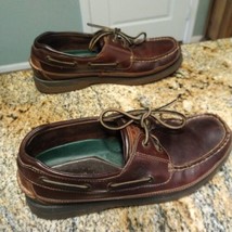 Sperry Top Sider Mako Collection 2 Eye Canoe Boat Shoe 0764027 Brown Lea... - $44.55