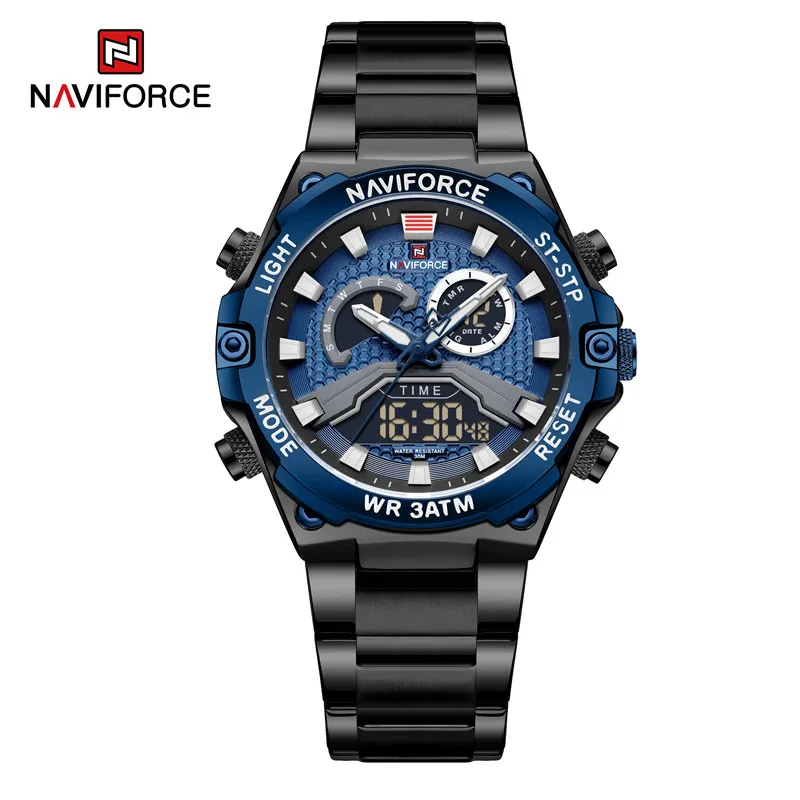 Watch NAVIFORCE  Watch For Men Dual Display Digital Casual   Clock Wristwatch Ma - £69.18 GBP