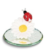 Glass Baron Daisy with Ladybug Handcrafted Glass Figurine - £29.10 GBP