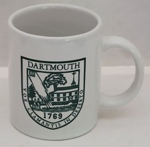 Vintage Dartmouth University White Ceramic Green Logo Coffee Tea Cocoa Hot Mug - £15.15 GBP