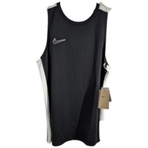 Womens Sleeveless Running Tank Top Medium Nike Shirt Black White Swoosh - $26.93