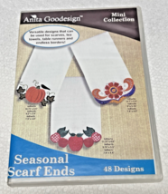 Anita Goodesign Embroidery Pattern Seasonal Scarf Ends 48 Designs - $12.38