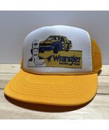 Vintage Dale Earnhardt Wrangler Racing Team Trucker Snapback Cap Hat Gol... - $15.57
