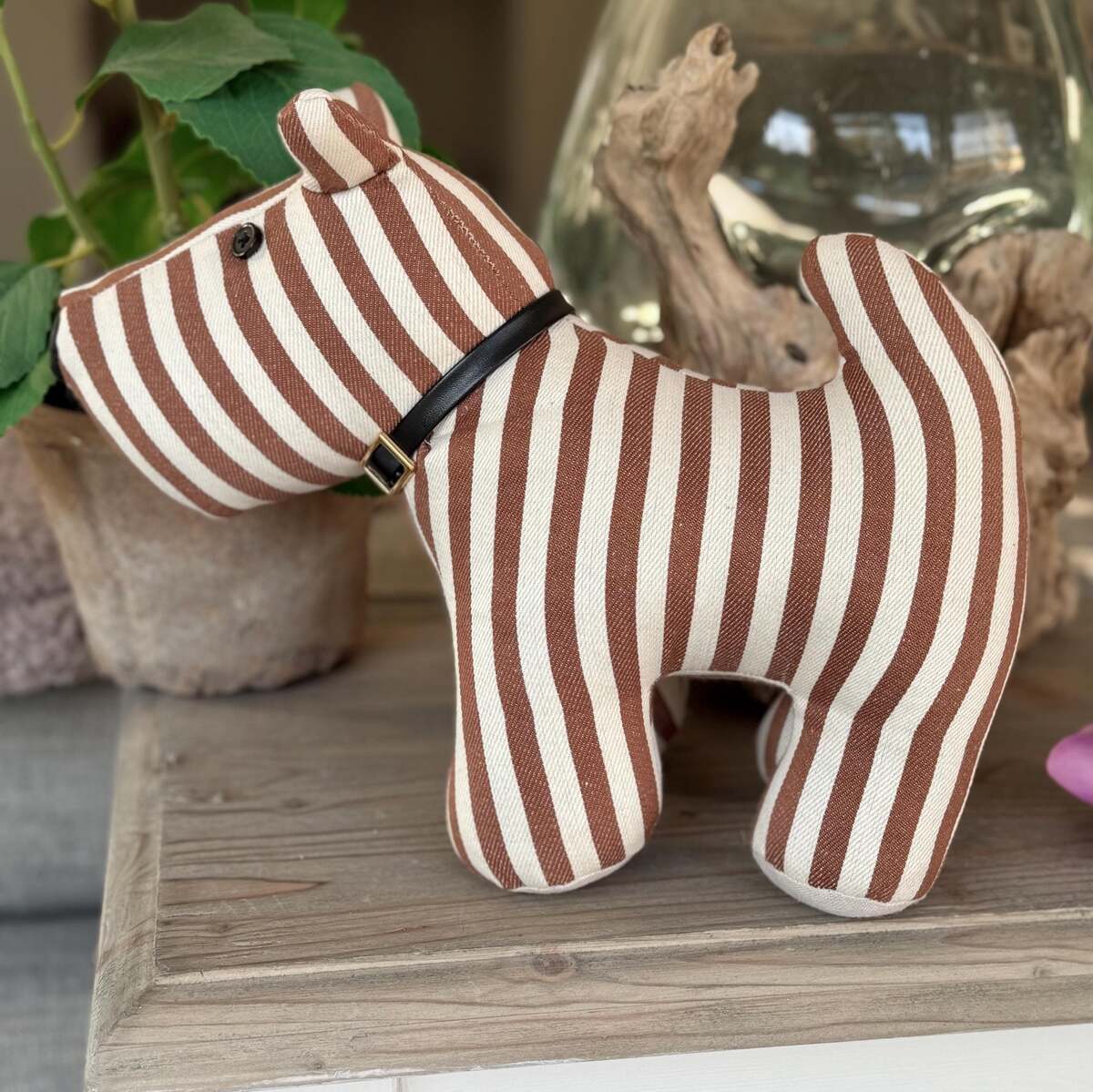 Brown Striped Terrier Dog Doorstop - $38.95 Brown Striped Terrier Dog Doorstop - $38.95