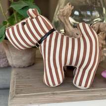Brown Striped Terrier Dog Doorstop - $725.29 MXN