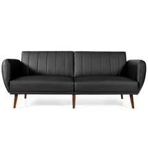 Convertible Futon Sofa Bed PU Adjustable Couch Sle - $1,306.95