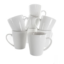 Elama Amie 8 pc 12 oz Porcelain Mug Set in White - $49.87