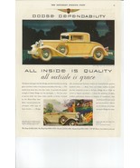 1931 Print Ad Dodge Cars- Dodge Eight Coupe, Dodge Eight Sport Roadster,... - £10.86 GBP