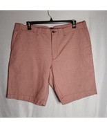 Gap Shorts Men&#39;s 40 Slim Hab Plaid Village Red Bermuda Normcore Classicc... - $22.77