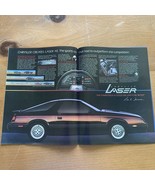 Chrysler Laser XE Print Ad Vintage 1984 80s 16.5x11” Retro Auto Sport 2 ... - $9.49