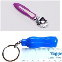Tupperware Smidget Magnetic Mini Pink Ice Cream Scoop &amp; Blue Eco WaterBo... - $10.77