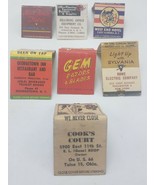 Lot of 7 1940s Vintage Matchbook Covers - Sylvania Gem Razors Mark Twain... - $8.08 CAD