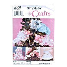 Simplicity Crafts 8206 Christmas Angel Tree Topper & Ornaments Sewing Pattern  - $9.89