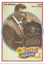 1992 Upper Deck Heroes Of Baseball Ted Williams 35 Red Sox Hall Of Fame - $1.00
