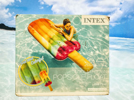 Intex Popsicle Inflatable Pool Float w/ Realistic Colorful Printing, 75&quot; X 30&quot; - £15.38 GBP