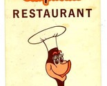 The Chaparral Restaurant Menu 1960&#39;s  I-20 &amp; Texas State Highway 110  - £35.01 GBP