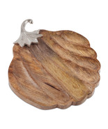 Wooden Pumpkin Tray with Aluminum Stem 15.75&quot;L - $1,336.75 MXN