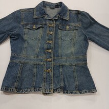 North Crest RN#56952 Women's Blue Full Button Denim Jacket Pockets Size S (6-8) image 10
