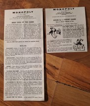 Monopoly 1961 Game Replacement Instructions Manual - £7.39 GBP