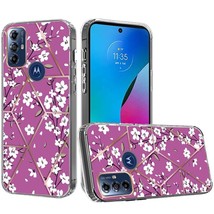 Floral Chrome Design Shockproof Hybrid Case Cover For Motorola Moto G Play 2023 - £6.62 GBP