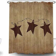 Vintage Rustic Iron Stars Shower Curtain 69&quot; x 72&quot; - $57.41