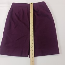 J Crew The Pencil Skirt Women's Purple/Wine Wool Blend Rear Zipper Size 00 image 8