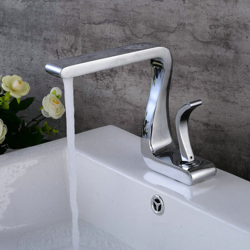 chrome Color single hole bathroom washbasin lavatory square sink faucet ... - $118.79