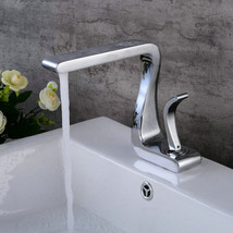 chrome Color single hole bathroom washbasin lavatory square sink faucet tap New - £89.26 GBP