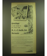 1945 H.A. &amp; E. Smith Ltd. Bermuda Ad - Greetings to our friends in the s... - £14.55 GBP