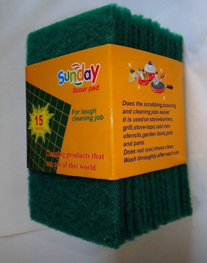 Kitchen / Dish, Scrubber / Scouring Pad (Pack of 15) - $7.00