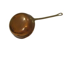 French ladle style tin lined copper pot brass handle vintage READ DESCRIPTION - $49.49