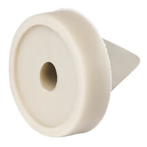 Door Bumper Plastic Off-White Brinks BC41013 1/2 in Base Mount - $0.99