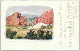 Color Embossed Postcard Of Gateway Garden Of The Gods Pike&#39;s Peak Colorado - £10.26 GBP