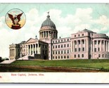 Stato Capitol Costruzione JACKSON Mississippi Mi Unp DB Cartolina I18 - $3.02