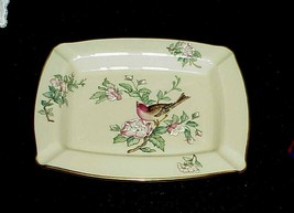 Lenox Serenade 24K Gold Trim Hand-Painted Ashtray Dish Red Finch on Bran... - £7.90 GBP