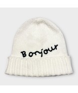 SAN DIEGO HAT COMPANY cream/black “Bonjour” beanie winter hat - £26.82 GBP